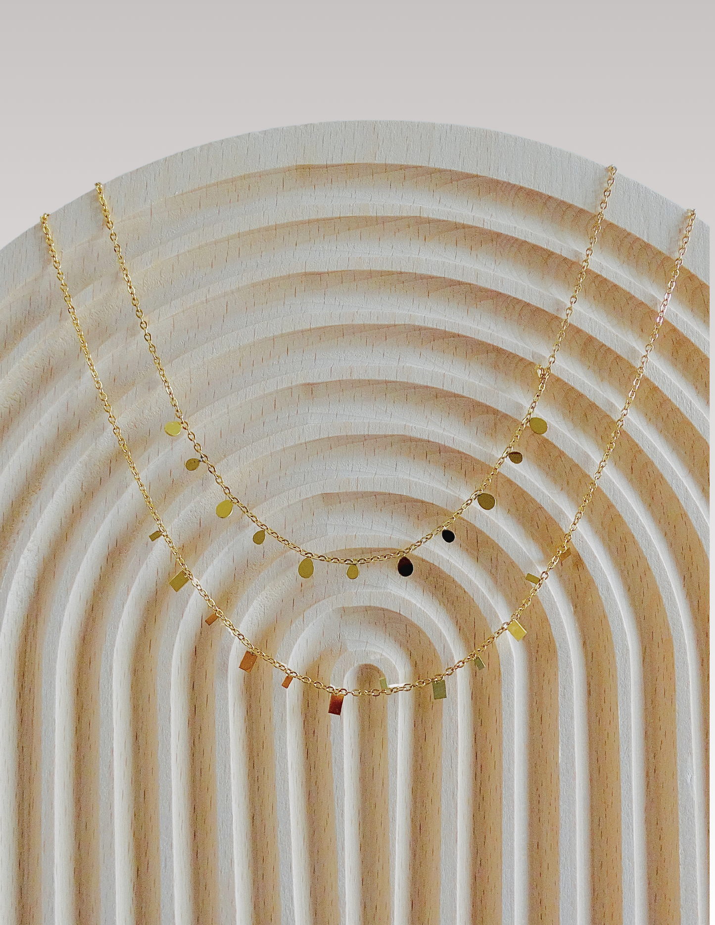 Rectangle and Drop shape necklace