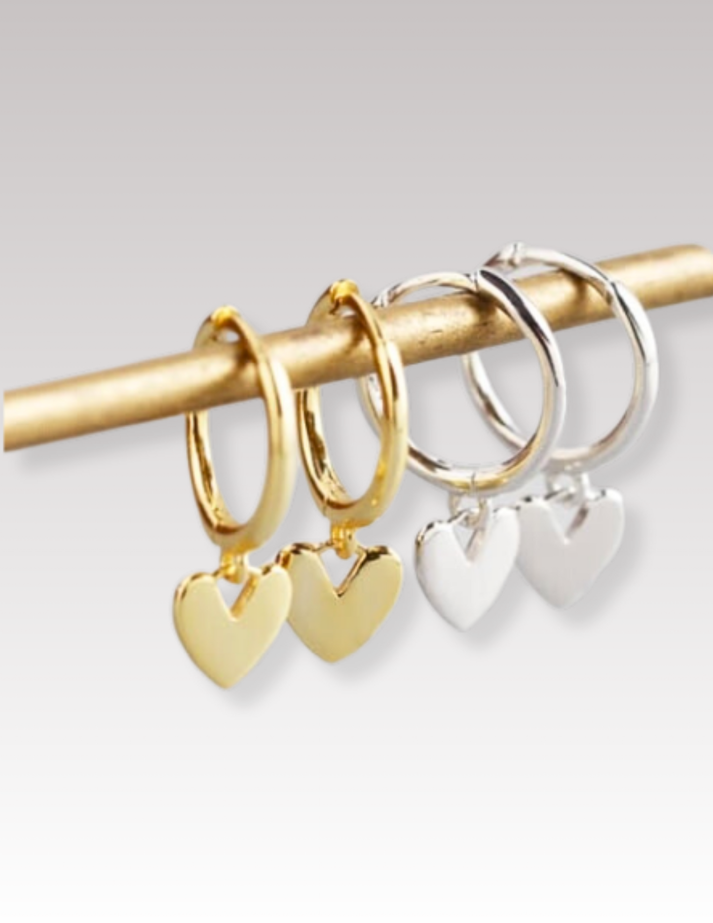 Heart huggie earring