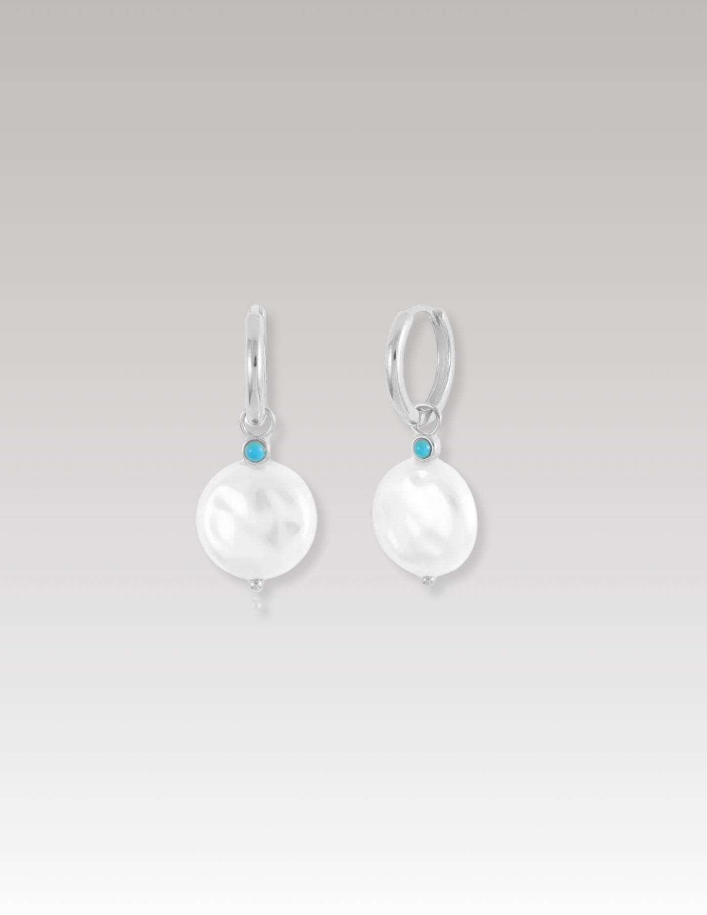 Pearl hoops earrings