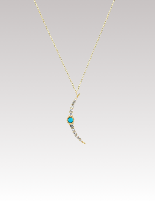 Turquoise moon necklace