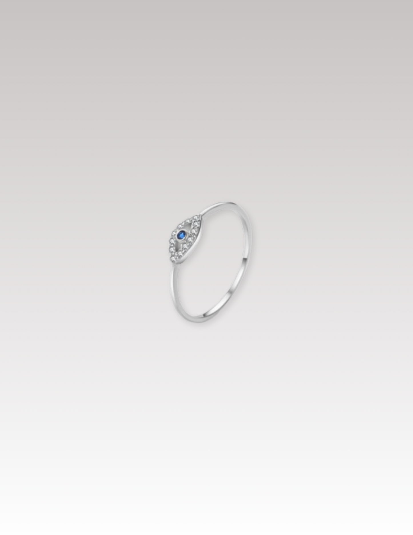 Minimalist L-blue eye ring