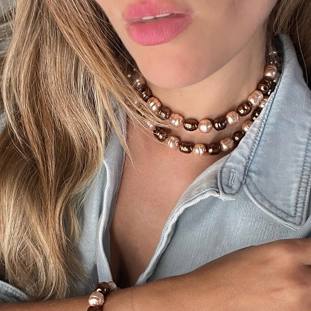 Maxi chocker pearl necklace